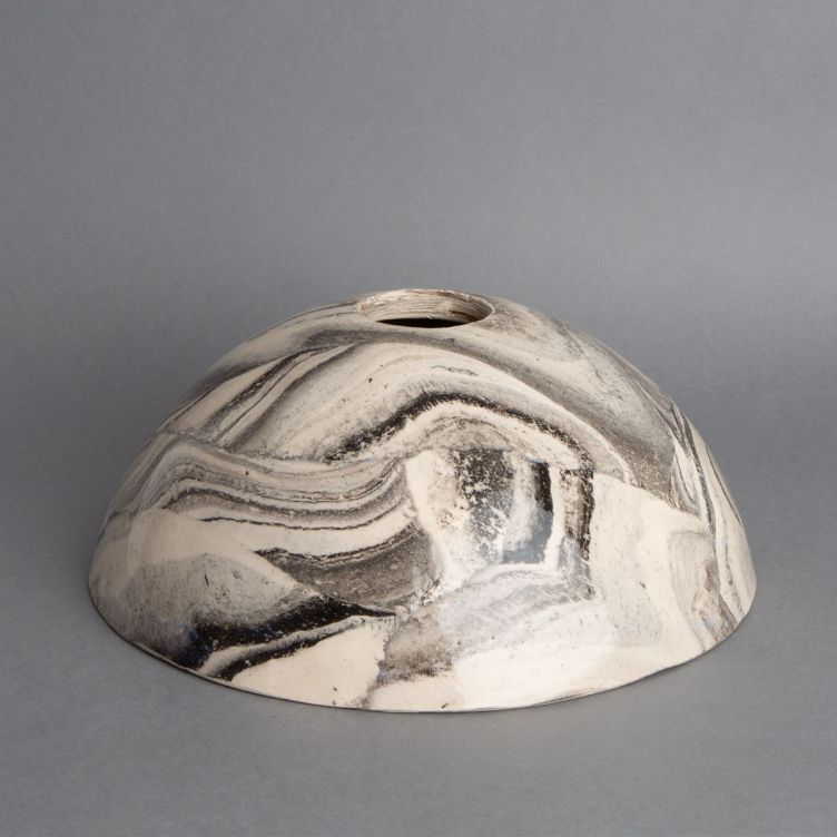 Kauri White and Black Marble Ceramic Dome Lamp Shade 20cm Kauri White and Black Marble Ceramic Dome Lamp Shade 20cm