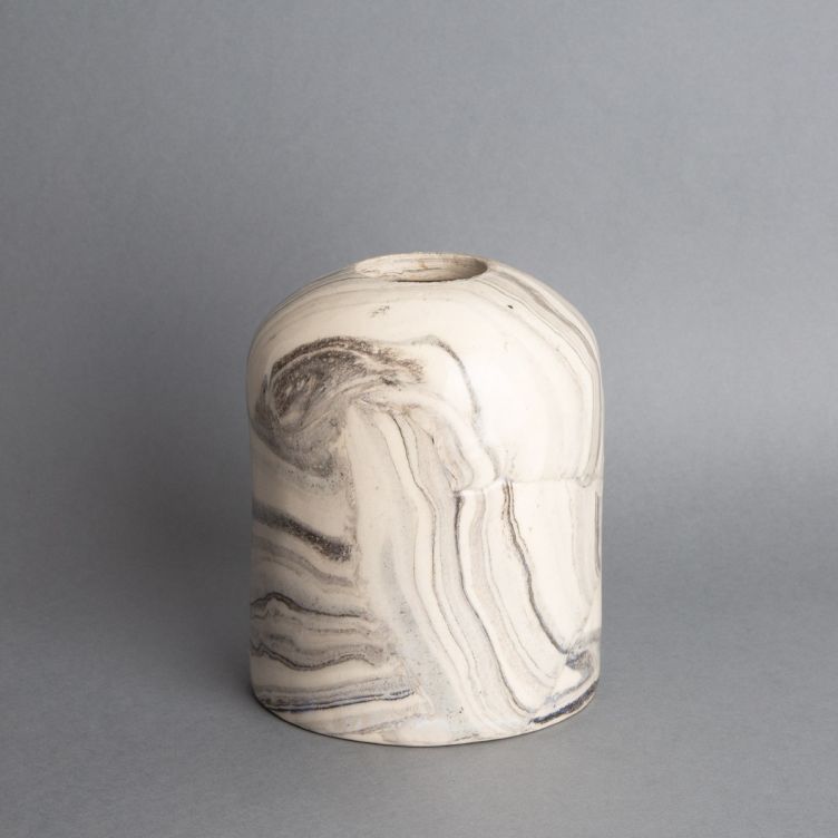 Osier White and Black Marble Ceramic Cylinder Lamp Shade 11.5cm Osier White and Black Marble Ceramic Cylinder Lamp Shade 11.5cm