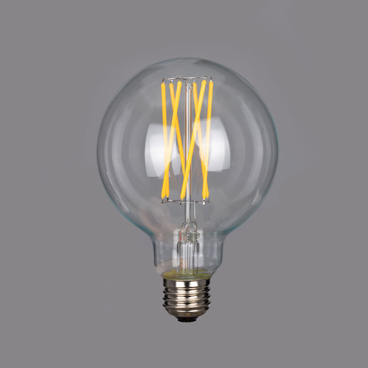 LED XL Round Filament Bulb Dimmable E26 4W 2300k 350lm 3.7" LED XL Round Filament Bulb Dimmable E26 4W 2300k 350lm 3.7"