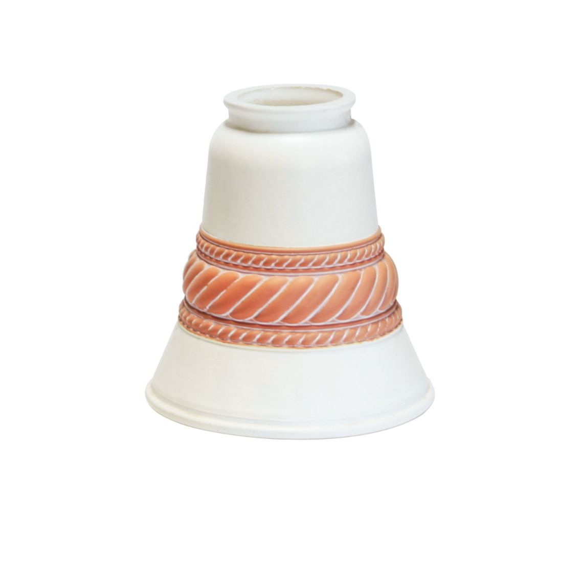 Cream and terracotta ceramic bell lamp shade 13cm main product photo