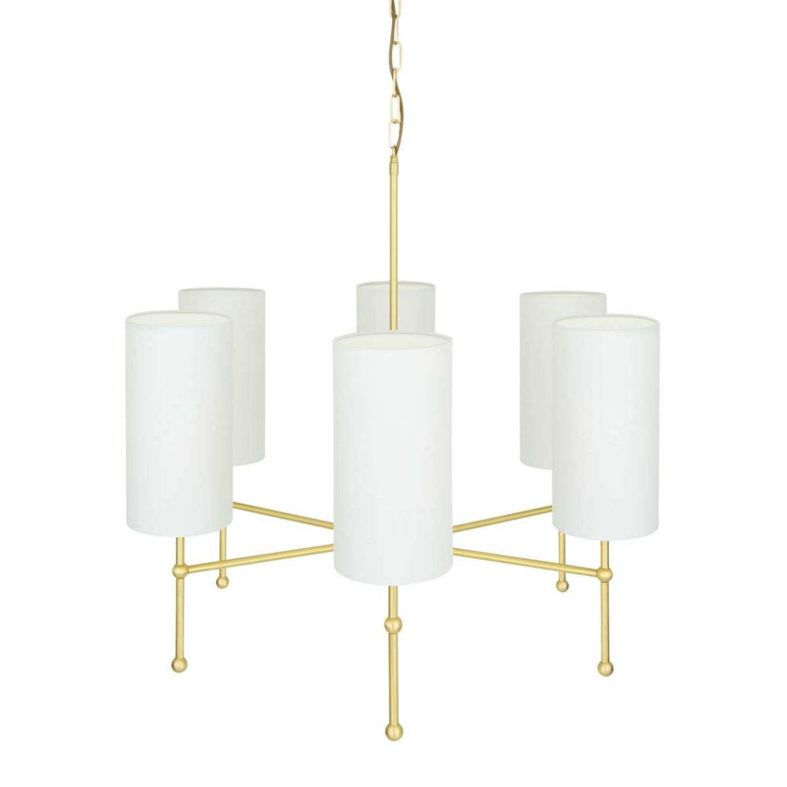 Arizona Modern Brass Chandelier, Six-Arm main product photo