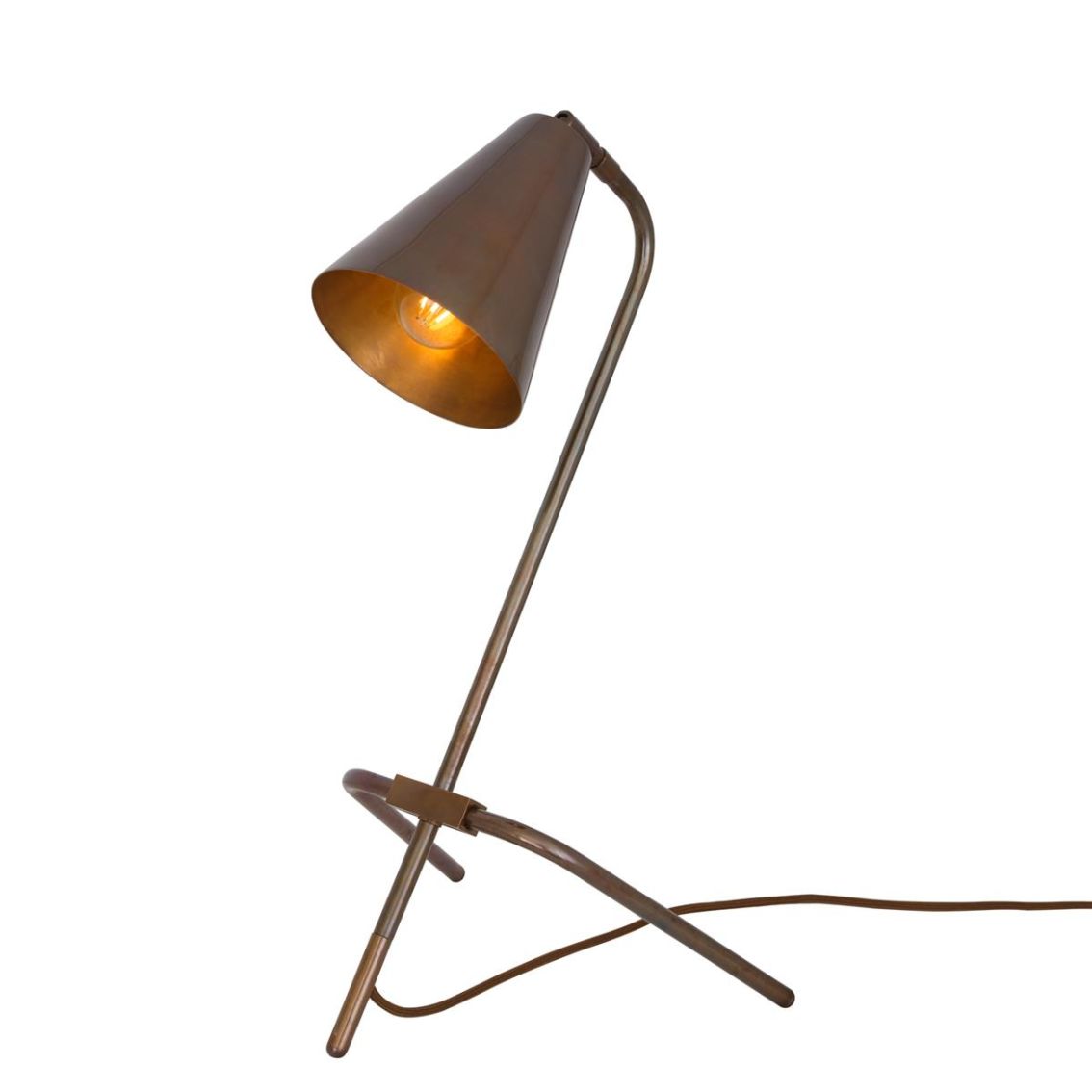 Astana Industrial Adjustable Brass Table Lamp main product photo