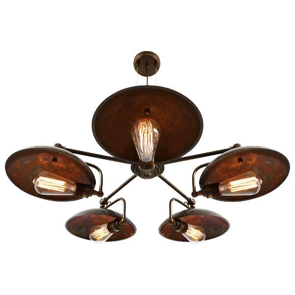Cullen B Industrial Brass Dish Chandelier Five Arm Mullan Lighting - Five Arm Flush Ceiling Light Cullen B Industrial Brass Dish Chandelier Five Arm Mullan Lighting - Five Arm Flush Ceiling Light