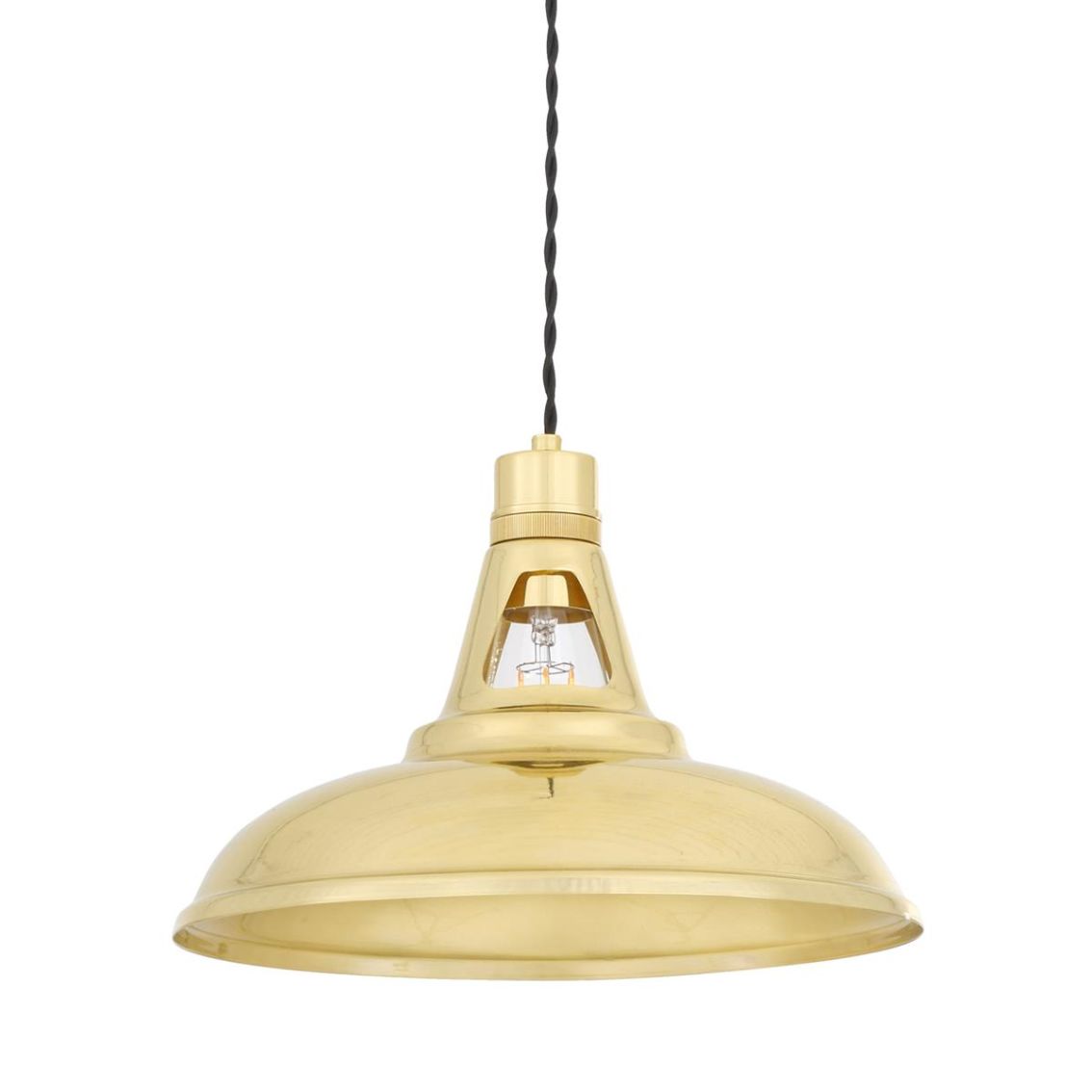 Geneva Vintage Brass Pendant Light 31cm main product photo