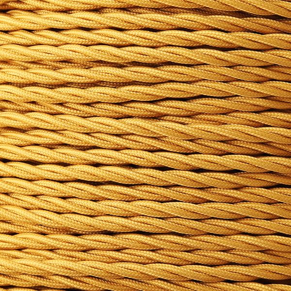 Gold Fabric Braided Cable, 2 Core Twisted main product photo