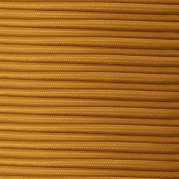 Gold Fabric Braided Cable, 3 Core Round main product photo