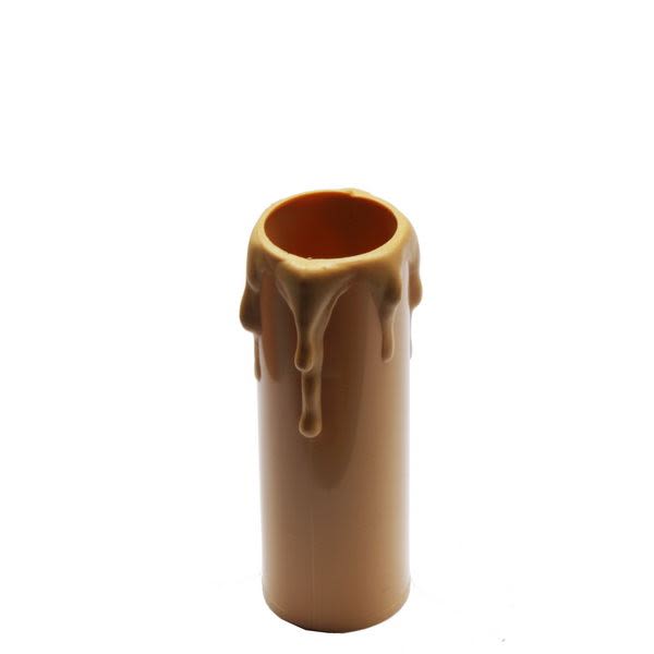 Gold wax drip plastic candle tube 2.8" main product photo