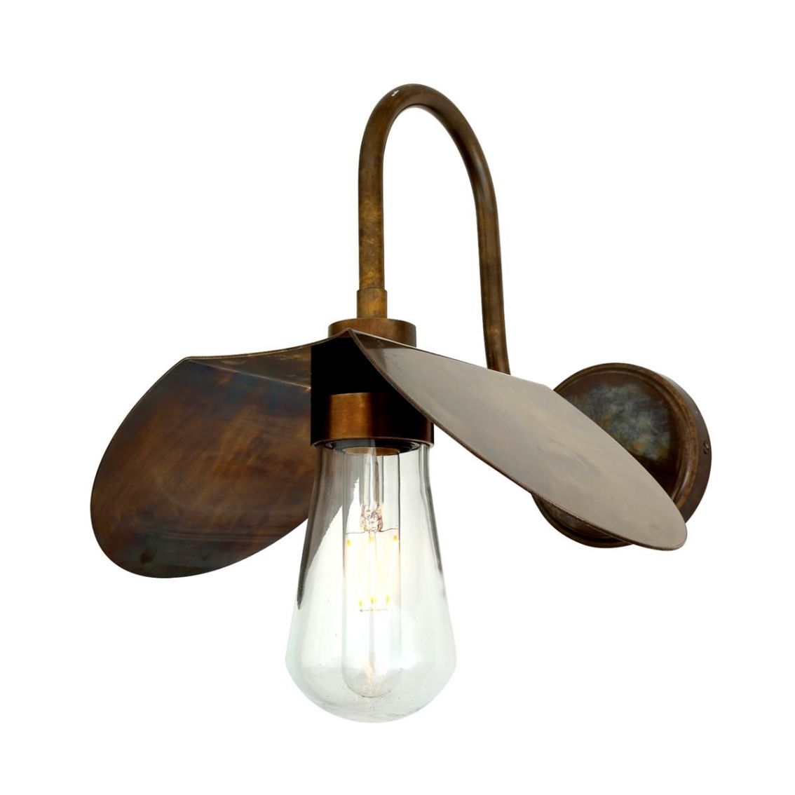 Hali Brass Swan Neck Wall Light IP65 main product photo