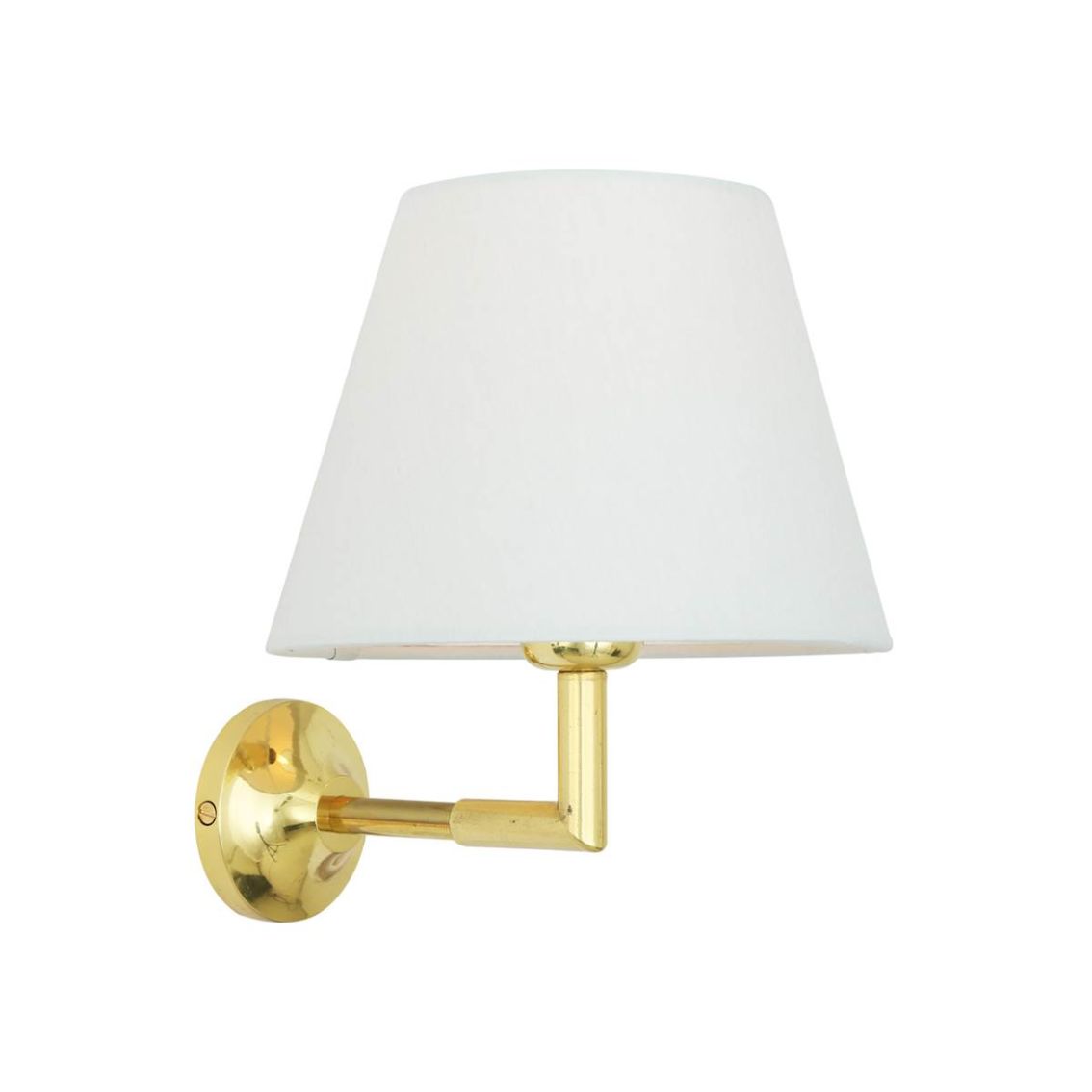 Kilkee Modern Brass Wall Light with Empire Fabric Shade main product photo
