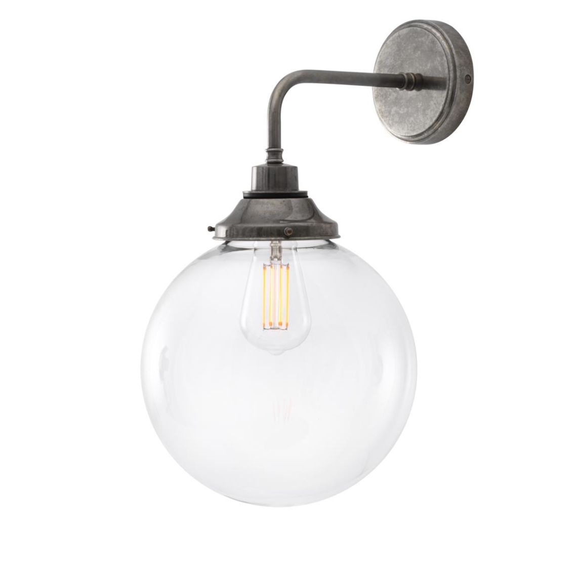 Laguna Clear Globe Wall Light 9.8" IP44 main product photo