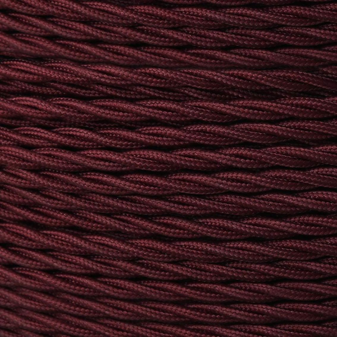 Maroon Fabric Braided Cable, 3 Core Twisted main product photo