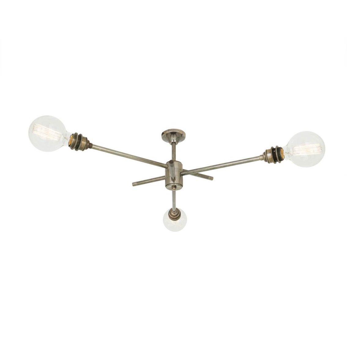 Mombasa Industrial Flush Chandelier, Three-Arm main product photo