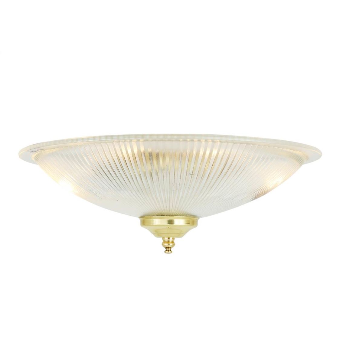 Nicosa Shallow Holophane Glass Flush Ceiling Light 30cm main product photo