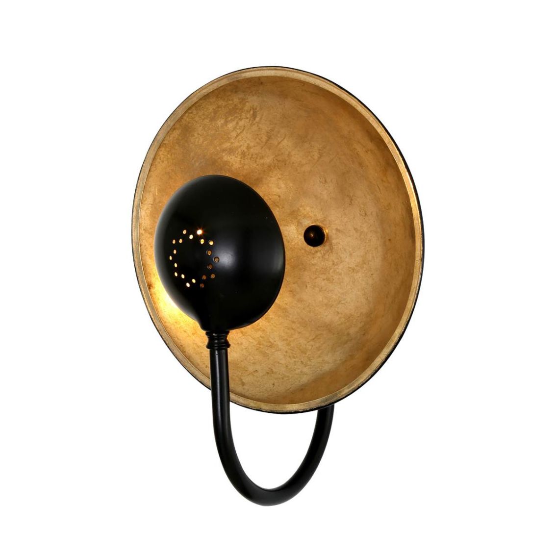 Orebro Vintage Brass Dish Wall Light 25cm main product photo