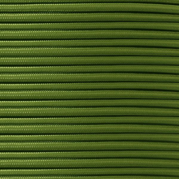 Sage Green Fabric Braided Cable, 3 Core Round main product photo