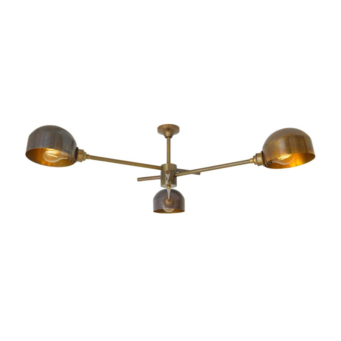 San Jose Vintage Flush Chandelier, Three-Arm main product photo