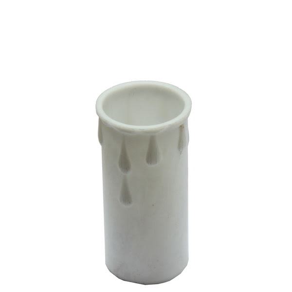 White wax drip plastic candle tube 7cm main product photo