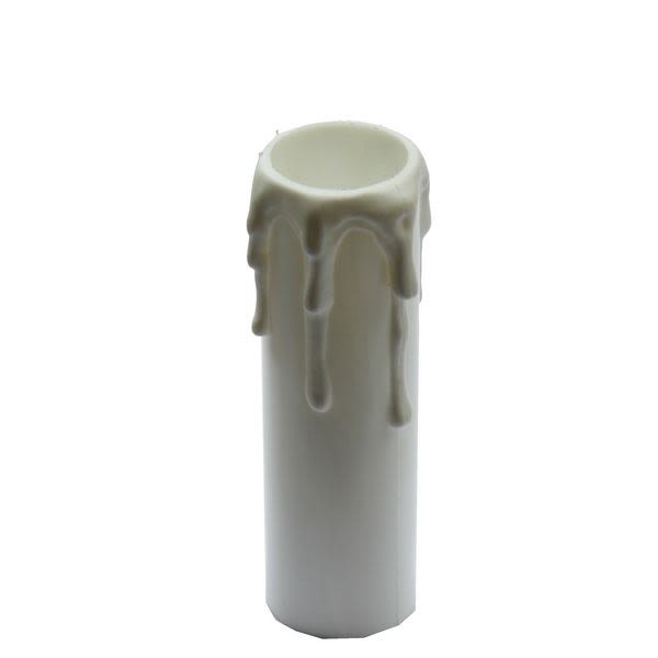 White wax drip plastic candle tube 8.5cm main product photo