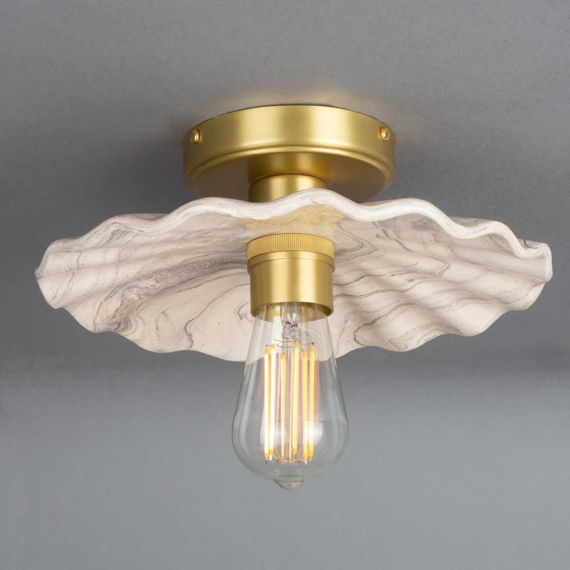 Kapok Marbled Ceramic Ceiling Light 27cm main product photo