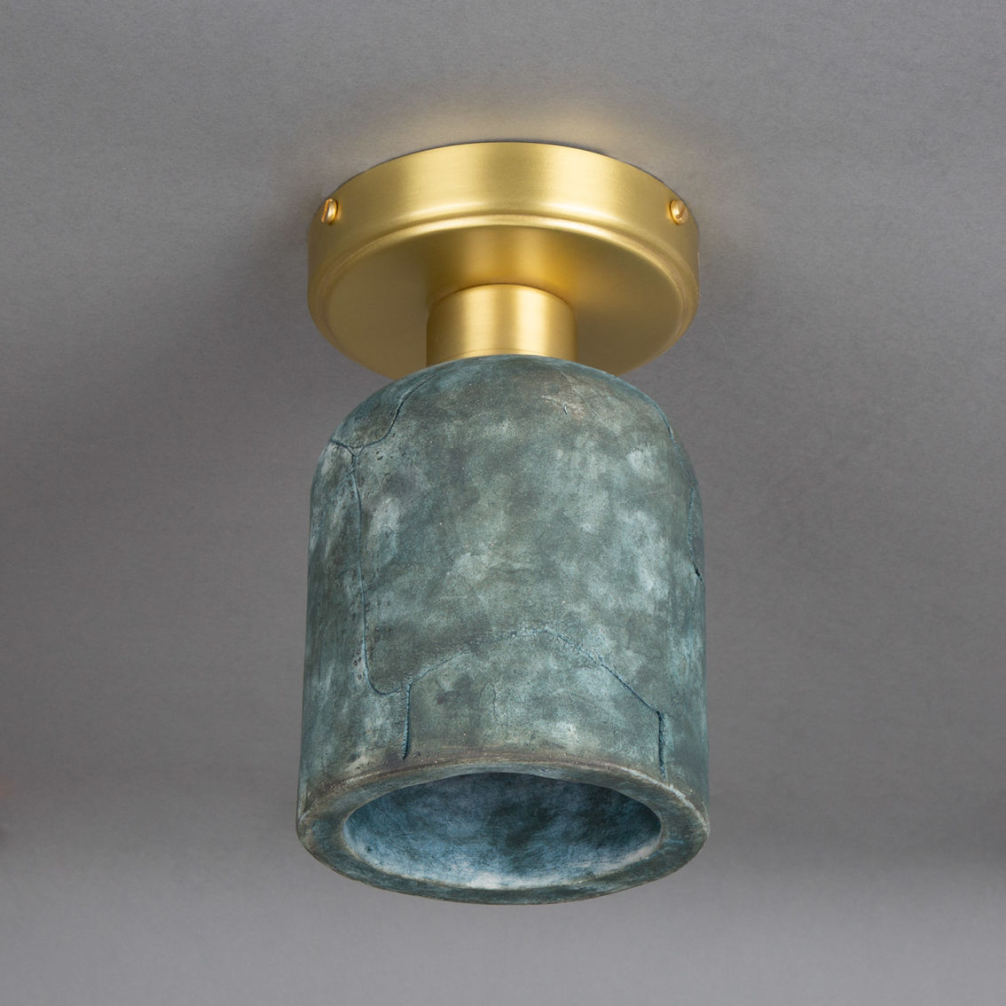 Osier Organic Ceramic Ceiling Light 4.5", Blue Earth main product photo