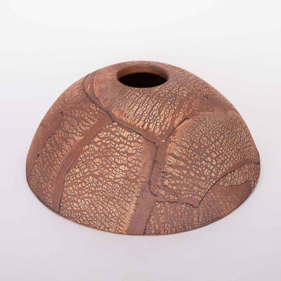 Kauri Ceramic Dome Lamp Shade, Red Iron 7.9" main product photo