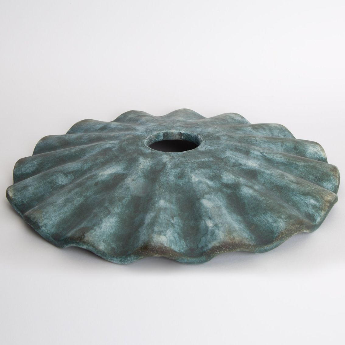 Kapok Ceramic Lamp Shade, Blue Earth 10.6" main product photo