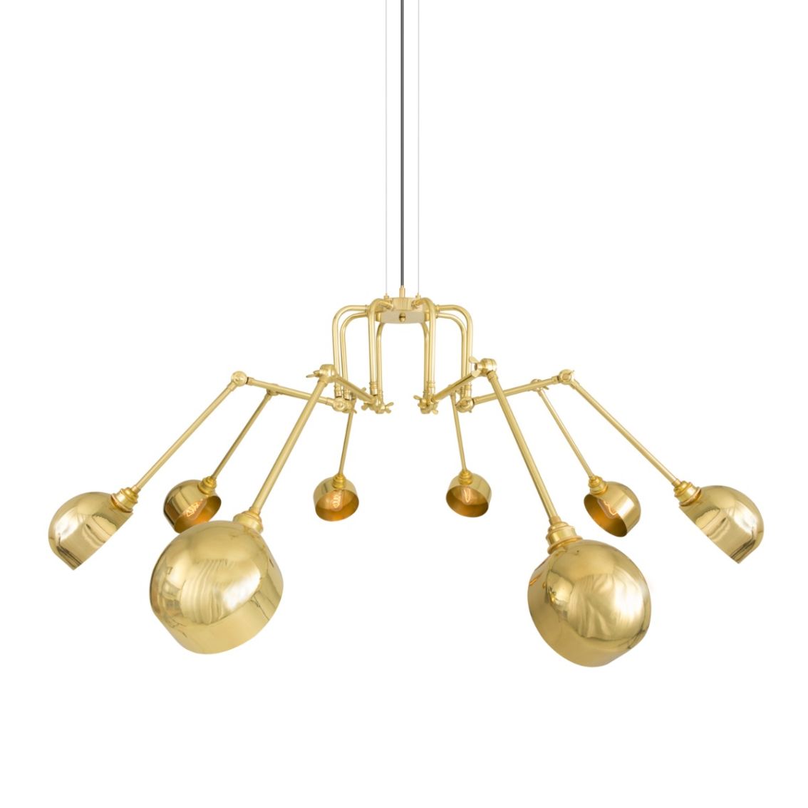San Jose Eight-Arm Brass Chandelier main product photo