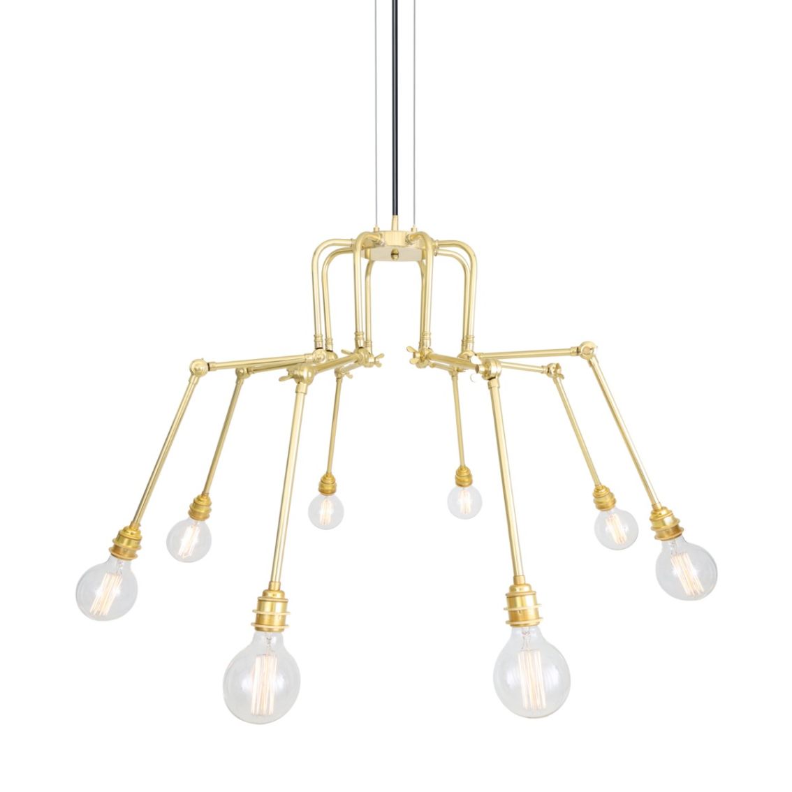 San Mateo Modern Adjustable Chandelier, Eight-Arm main product photo