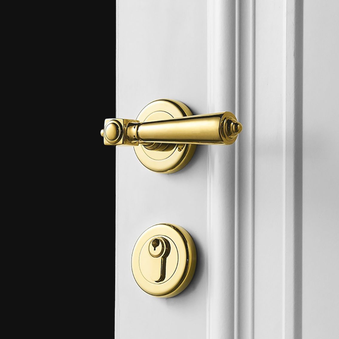 Nelson Antibacterial Brass Door Handle, False Lock (Set of 2) | Mullan  Lighting