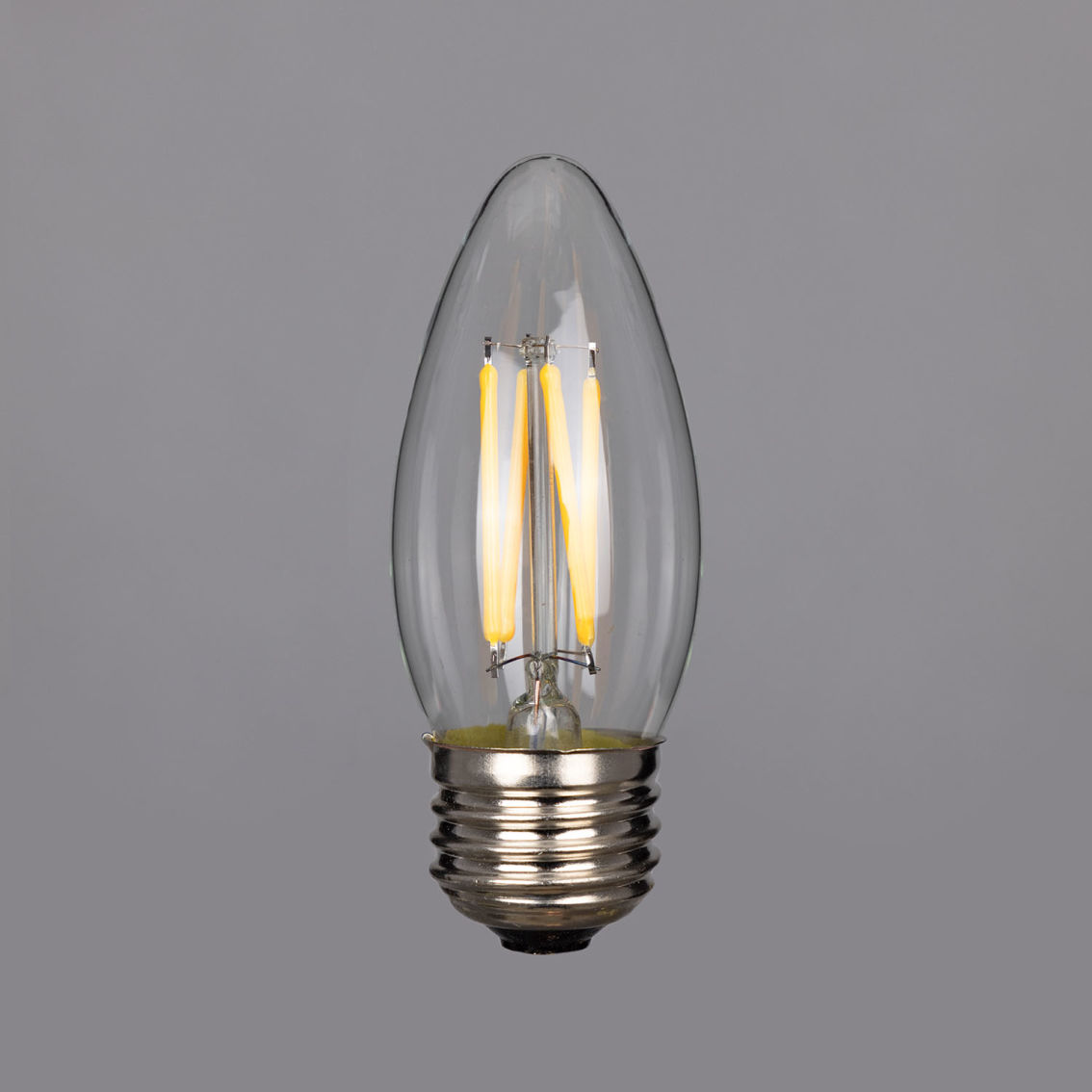 LED Filament Candle Bulb Dimmable E26 3.5W 2700k 350lm 3.5" main product photo