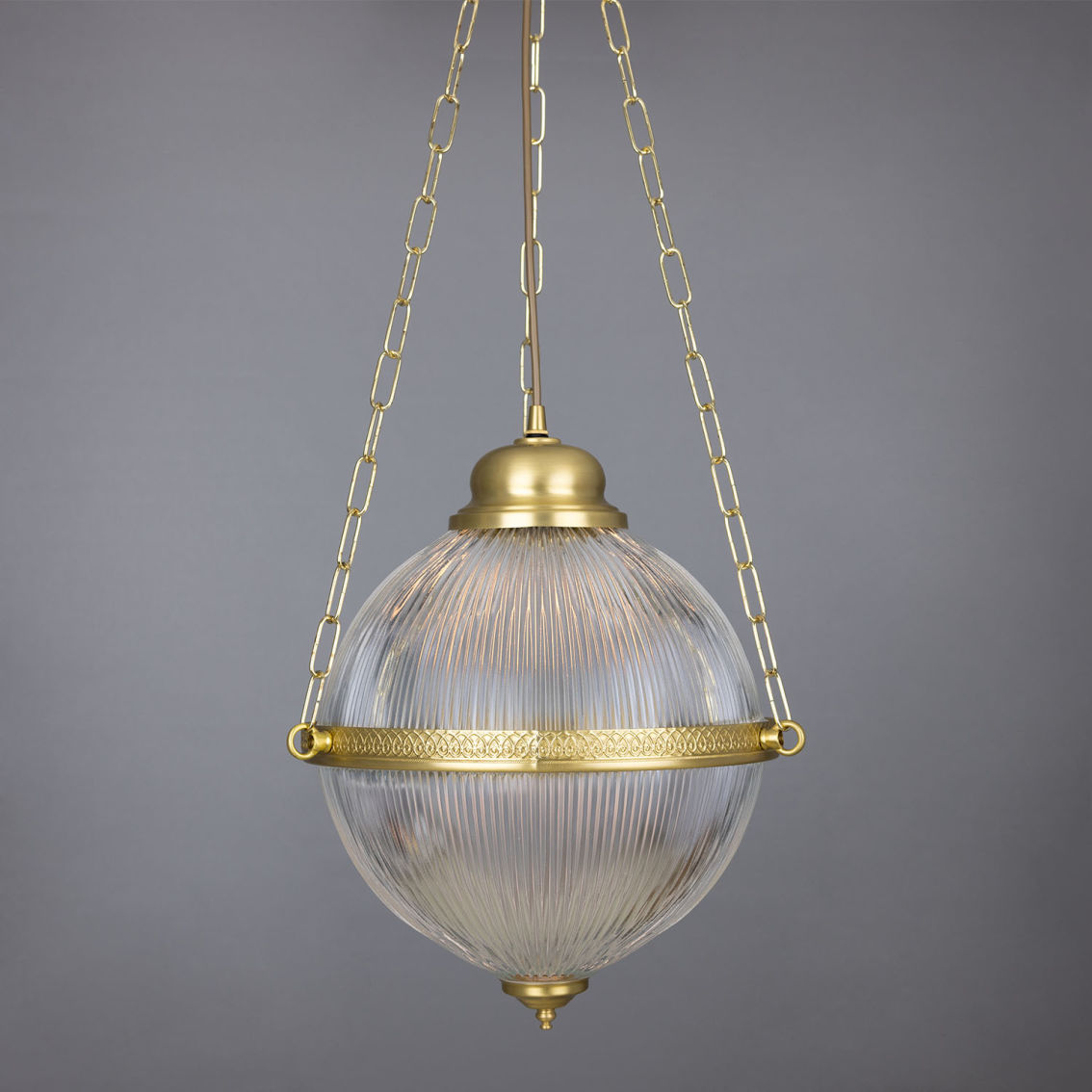 gevinst Hr bang Blaenau Victorian Holophane Glass Pendant Light 30cm | Mullan Lighting