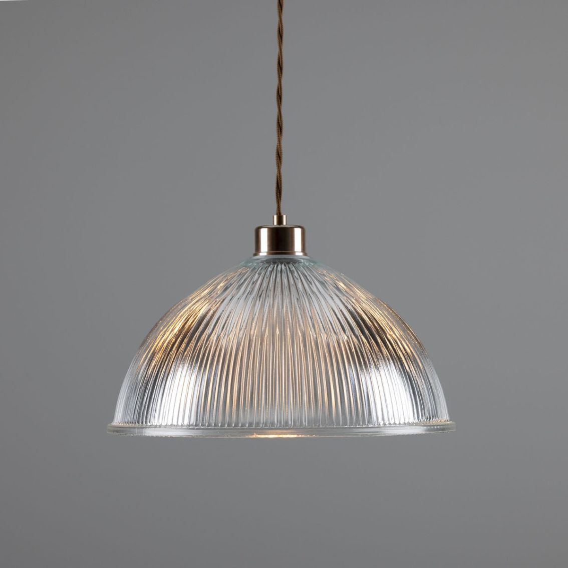 Nova Prismatic Glass Dome Pendant Light 11.8" main product photo