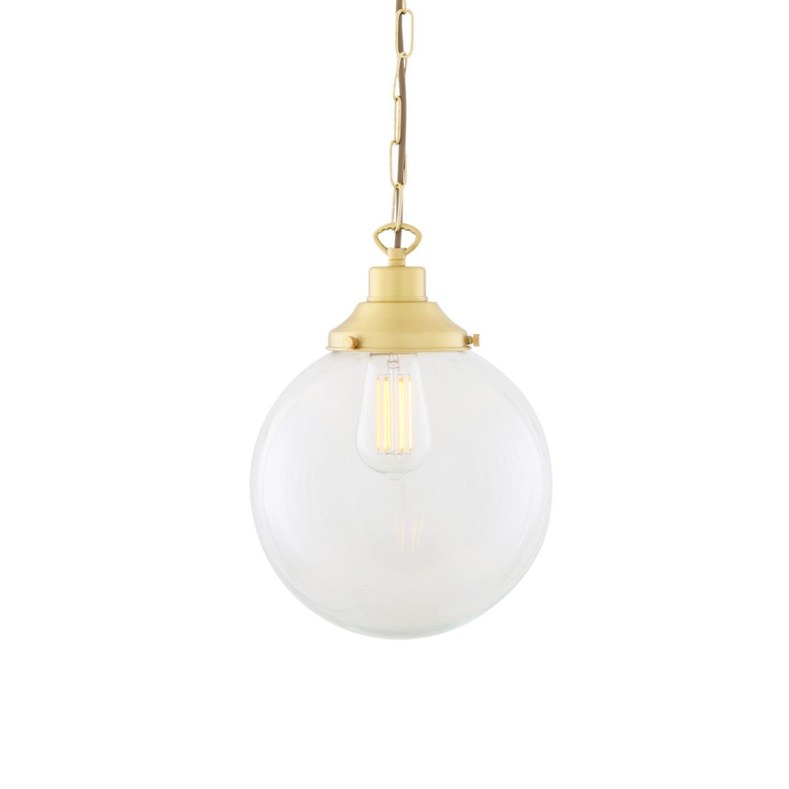 Riad Clear Glass Globe Pendant Light 25cm main product photo