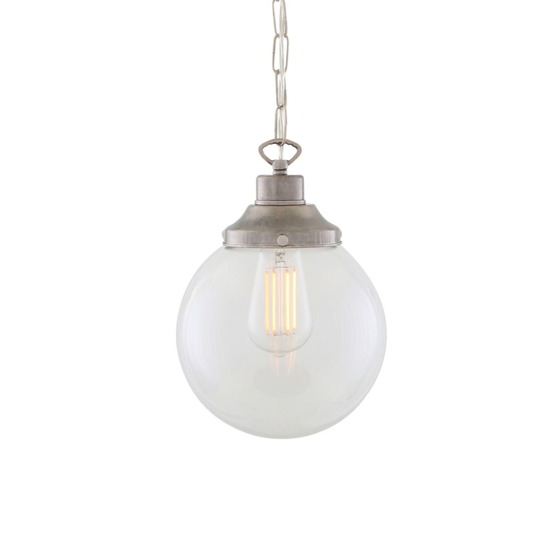 Riad Small Clear Glass Globe Pendant Light 20cm main product photo