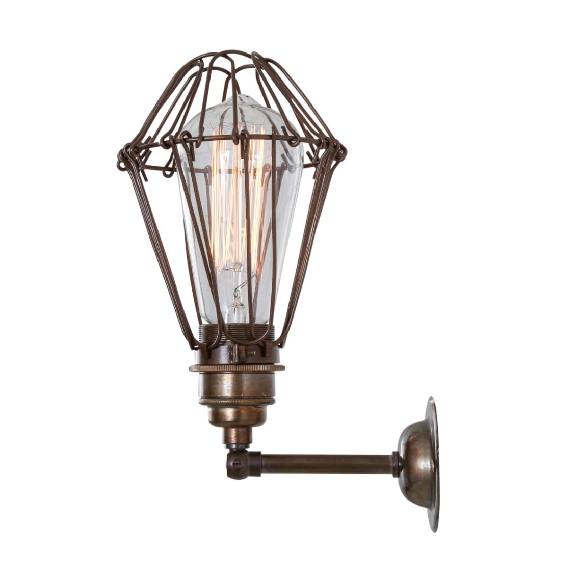 Cotonou Industrial Vintage Cage Wall Light with Swivel main product photo