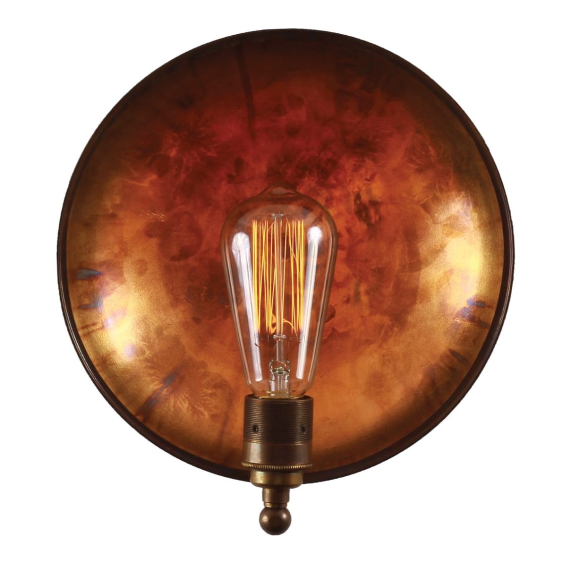 Chulainn Industrial Brass Dish Wall Light 25cm main product photo