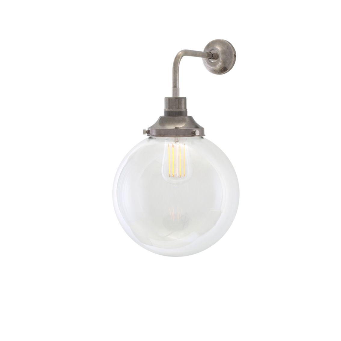 Bamako Clear / Opal Glass Globe Wall Light 9.8" main product photo