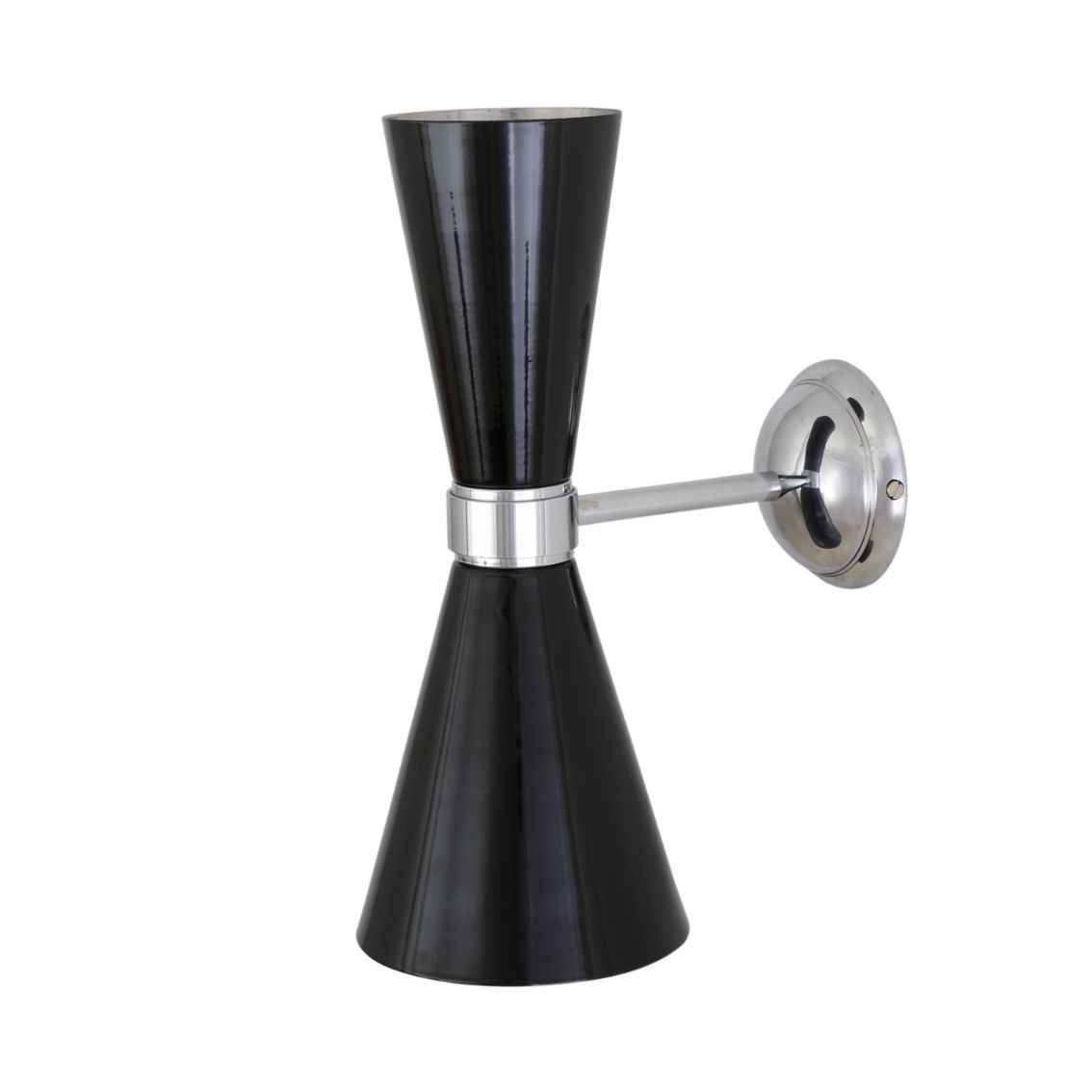 Cairo Mid-Century Double Cone Chrome Wall Light main product photo