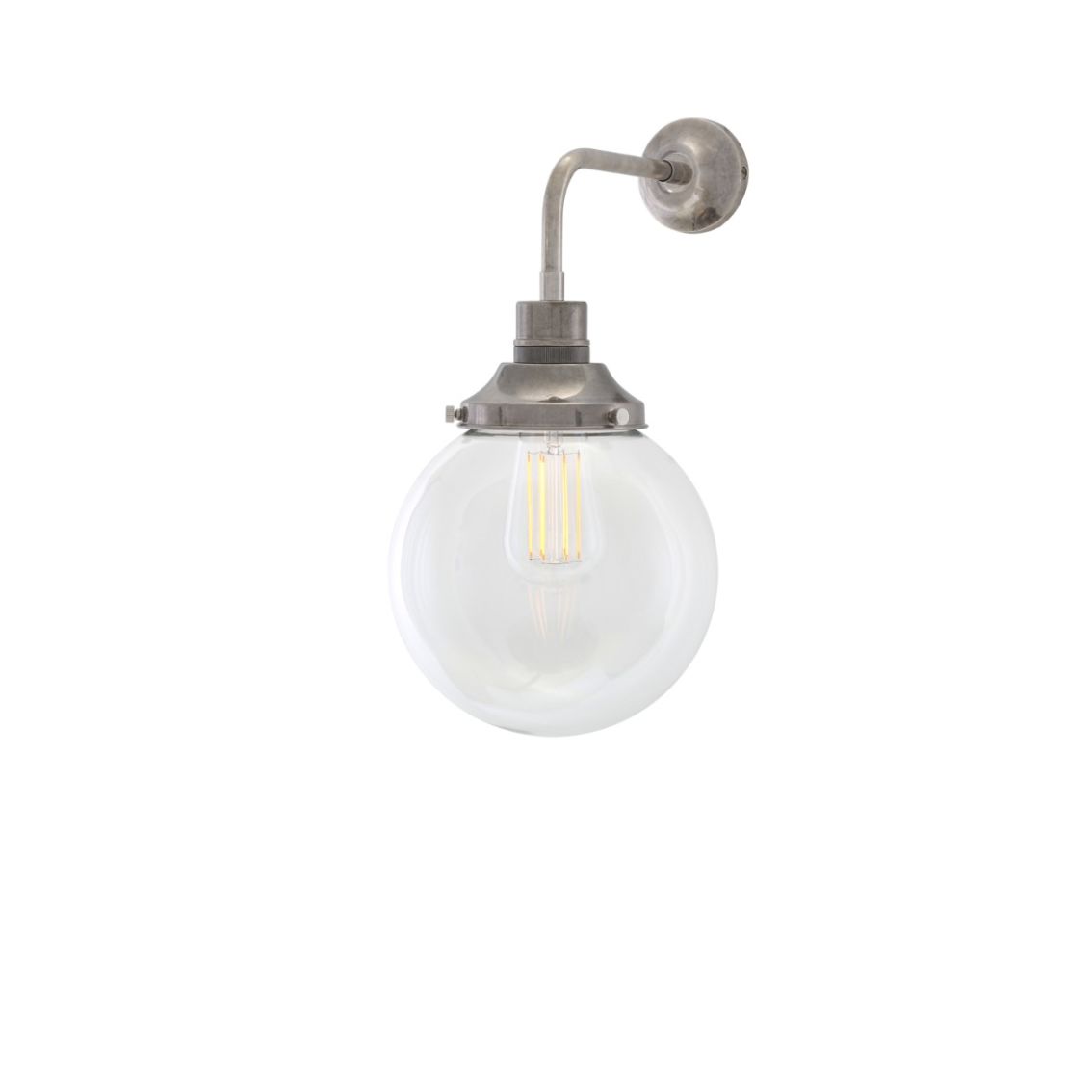 Bamako Clear / Opal Glass Globe Wall Light7.9" main product photo