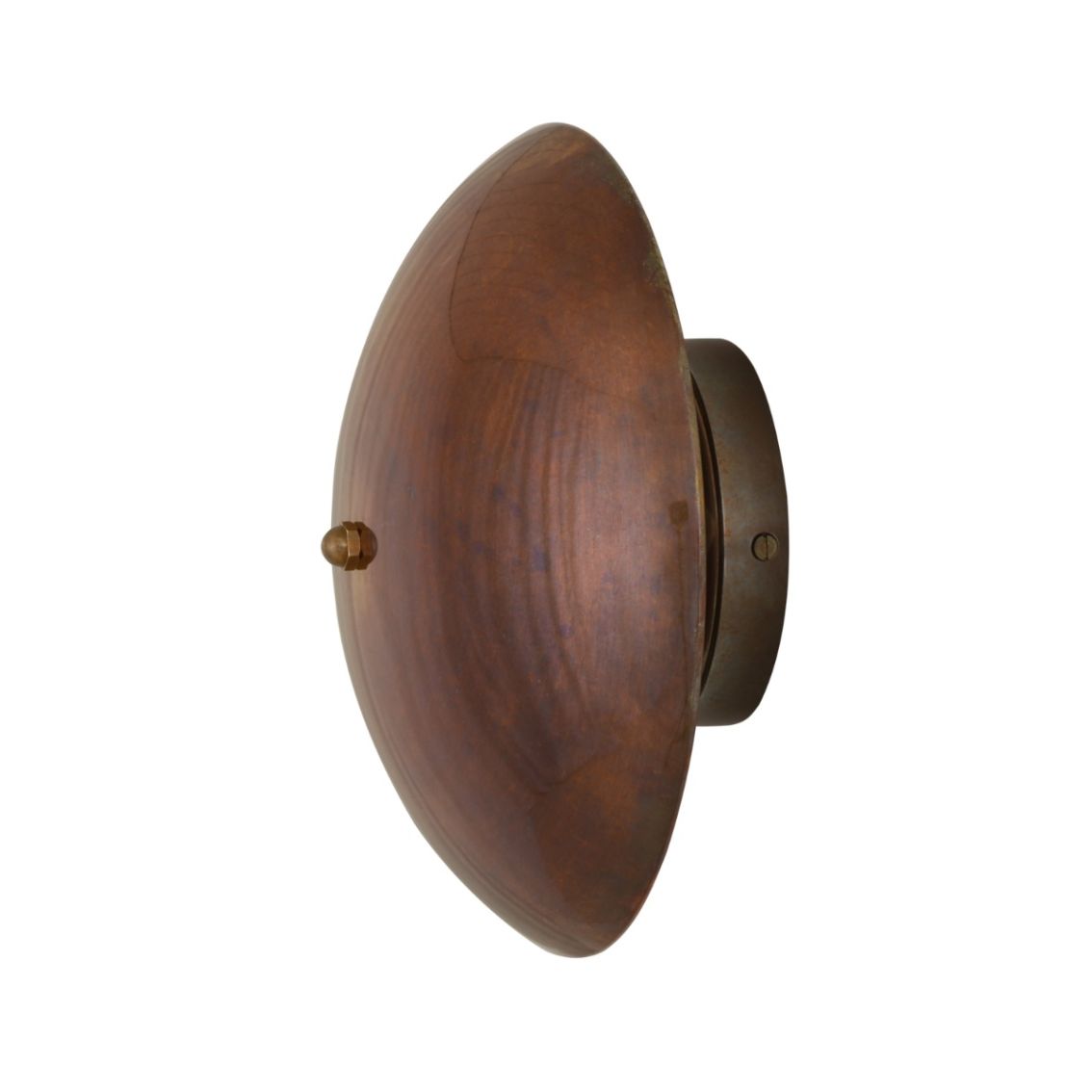Luqa Vintage Brass Dish Wall Light 25cm main product photo