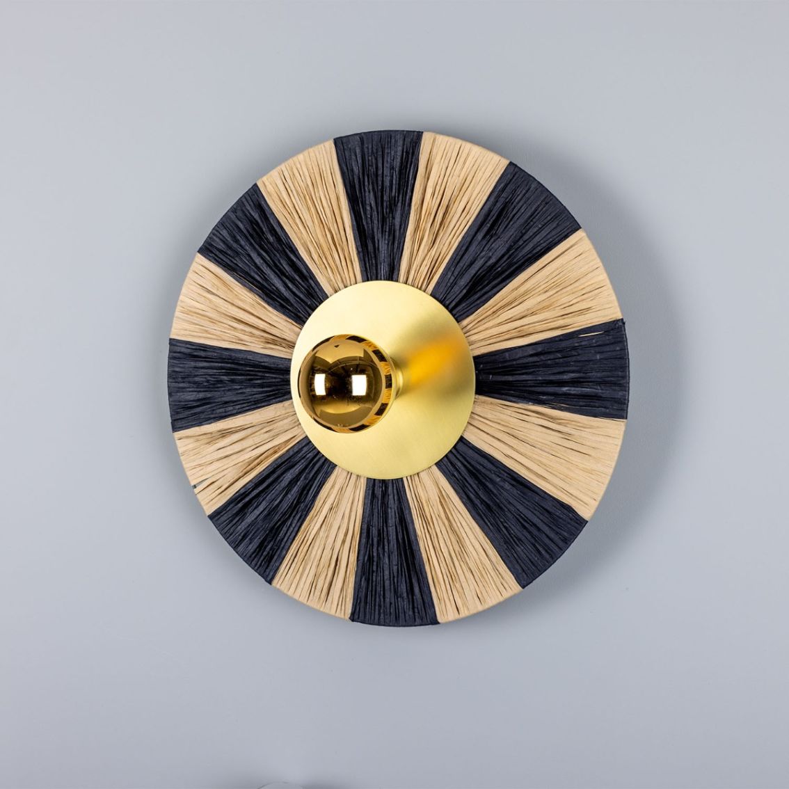Vernon Raffia Striped Wall Light 21.3" main product photo