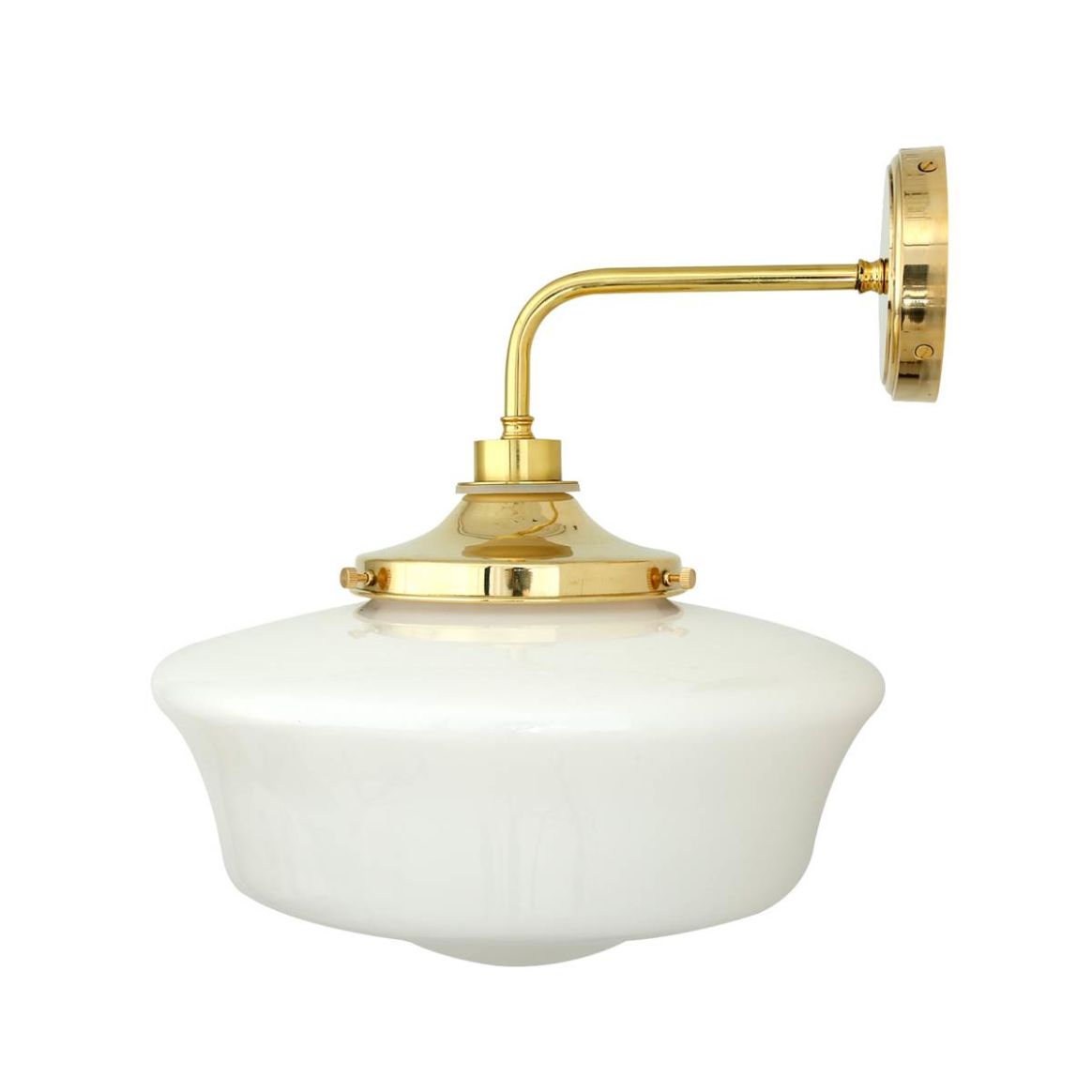 Louise Vintage Rippled Glass and Brass Bathroom Wall Light IP44