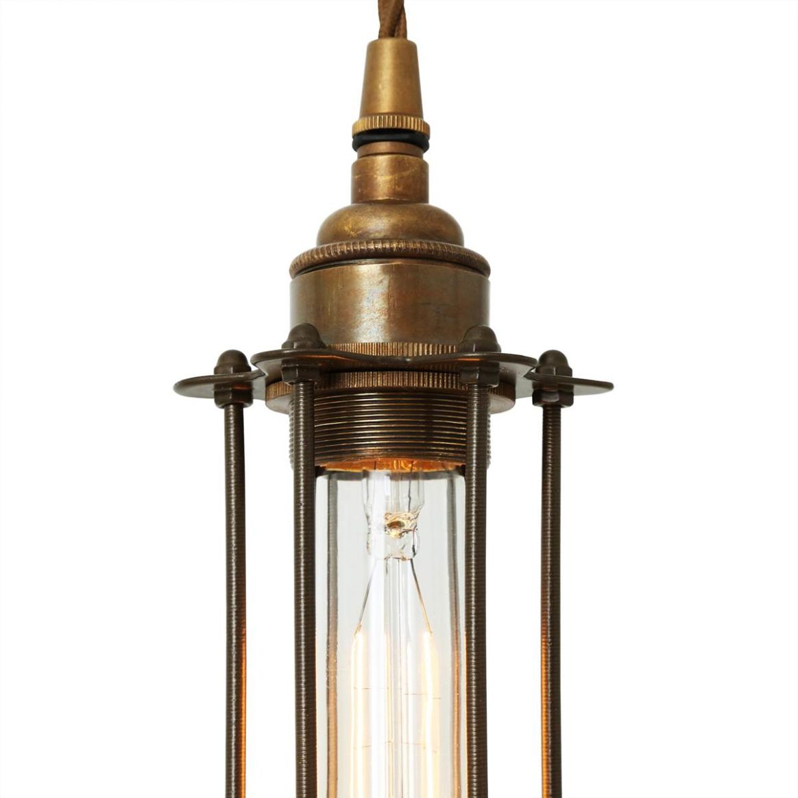 Beirut Industrial Slender Cage Pendant Light