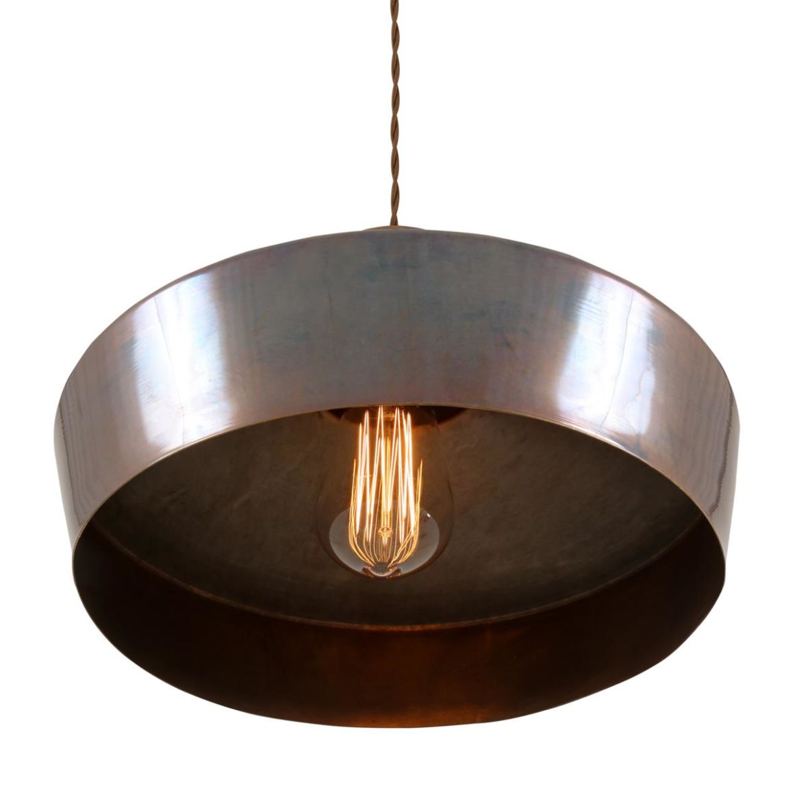 Pendant light, Boston, brass, Ø19,5cm, H17cm - Mullan Lighting