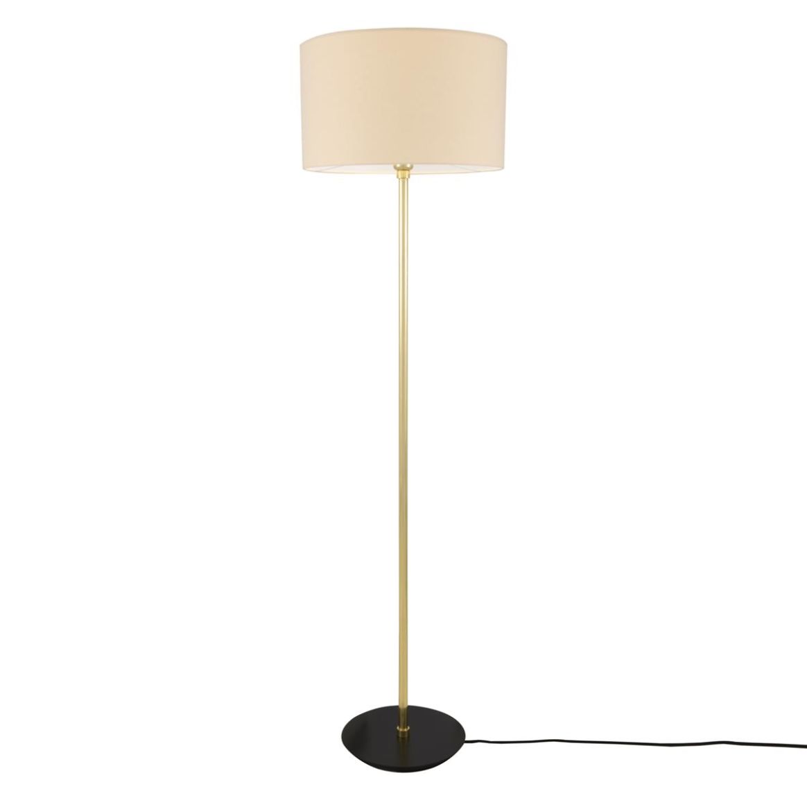 Lampe sur pied Olivia 79 po noir mat avec abat-jour en rotin par Globe  Electric 91003508