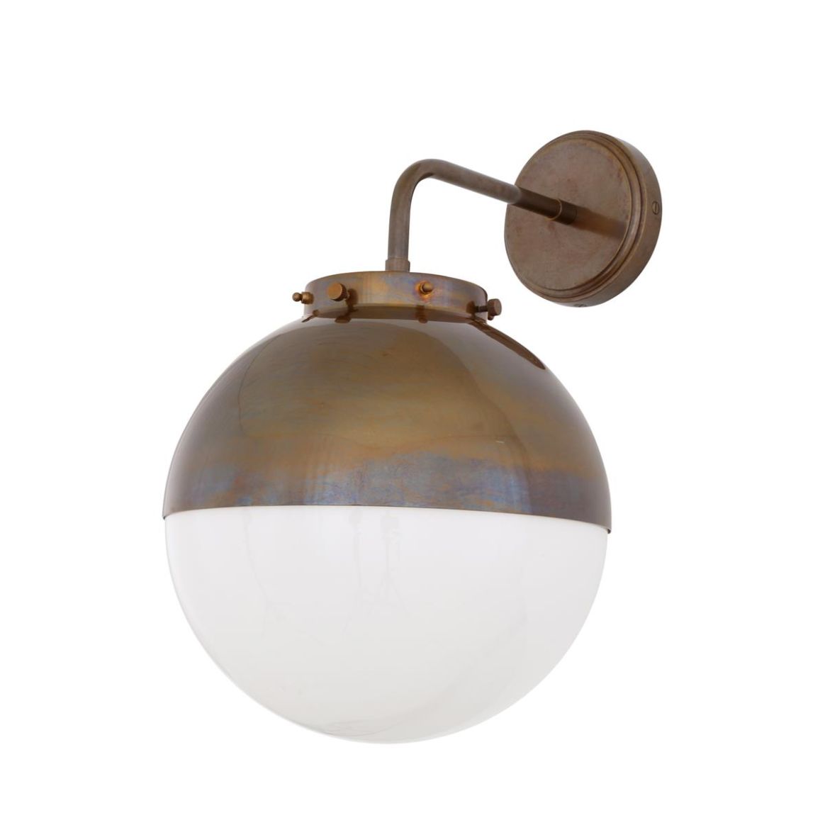 Louise Vintage Rippled Glass and Brass Bathroom Wall Light