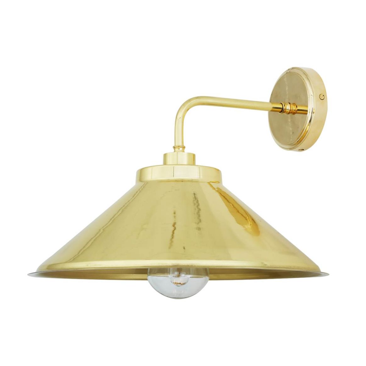 Louise Vintage Rippled Glass and Brass Bathroom Wall Light