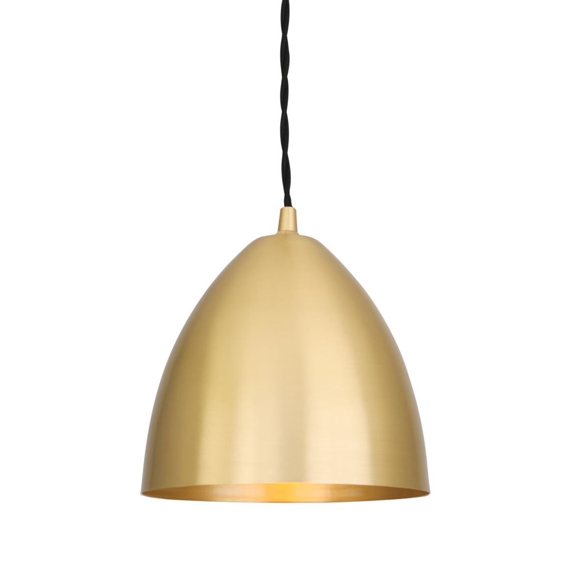Moya Brass Cone Pendant Light 14cm in Brass or Silver