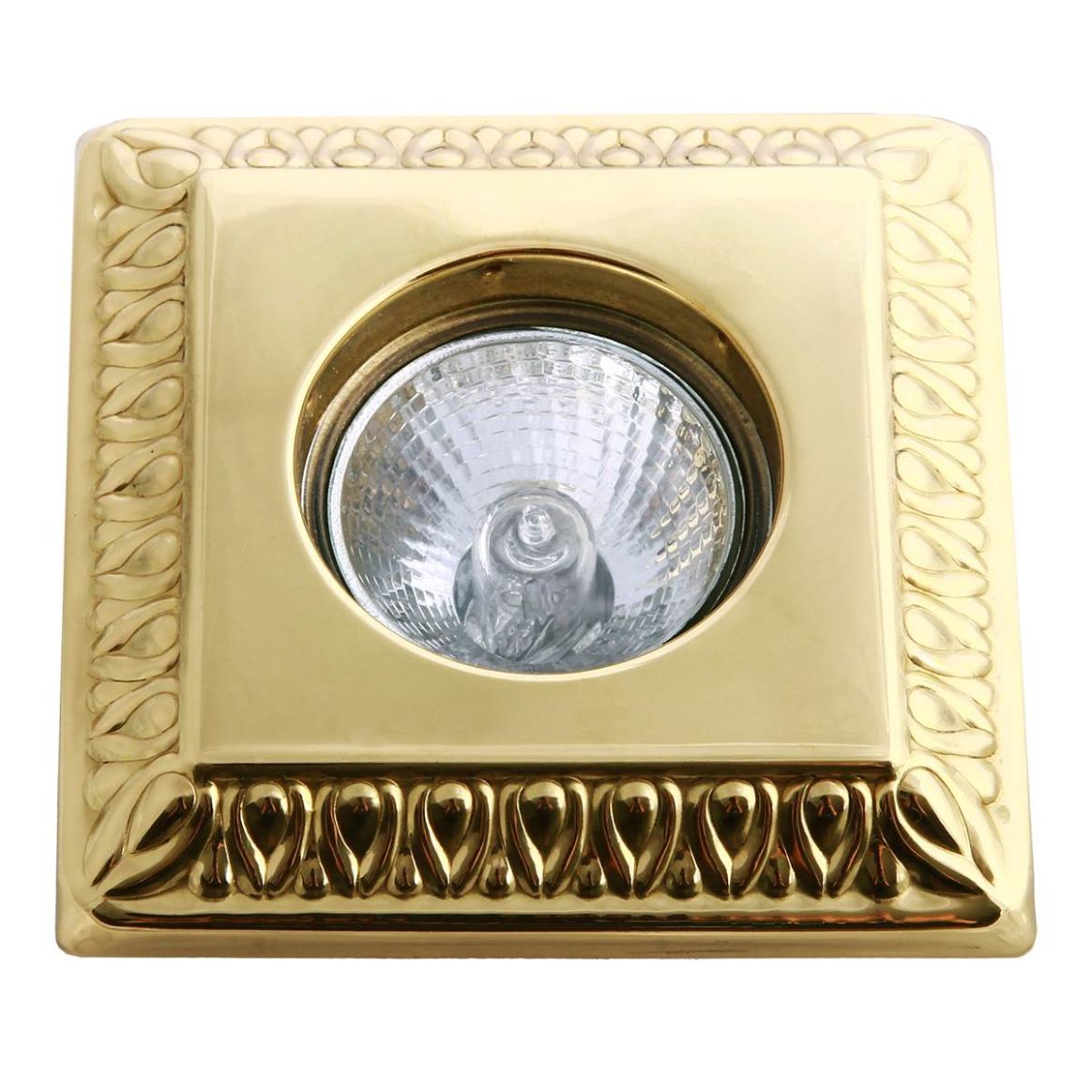 Vaduz Square Brass Recessed Spotlight 10cm Mullan Lighting