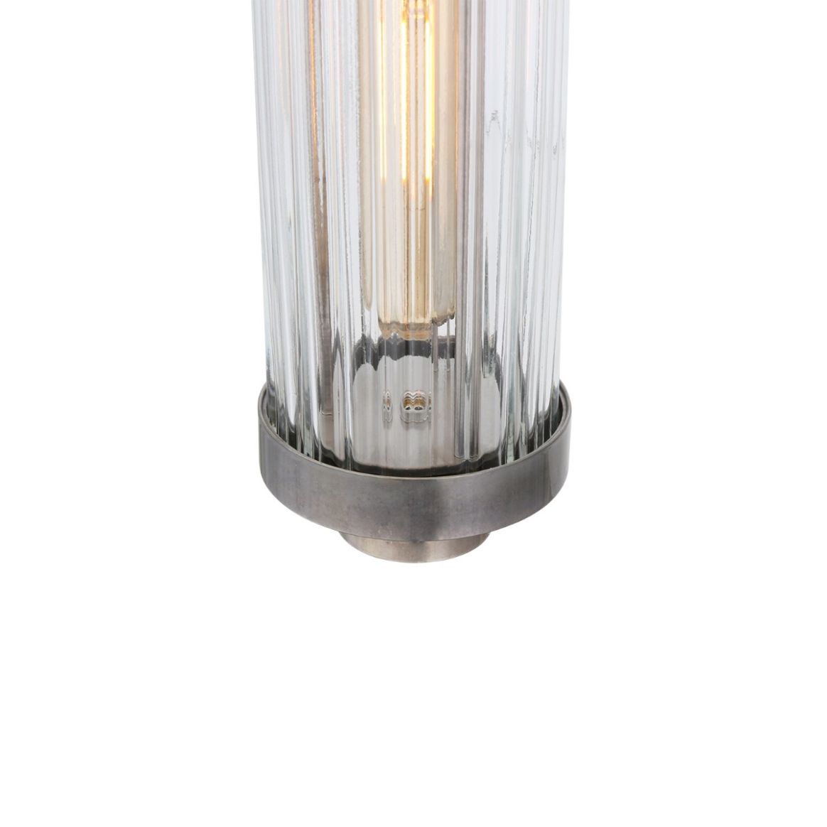 Louise Vintage Rippled Glass and Brass Bathroom Wall Light IP44